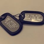 Run the Race of Life at Your Own Pace - on a Dogtag (Instagram)