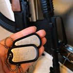 USMC Dog Tags with rifles in Background (Instagram)