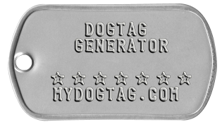 Design and order your own custom dogtags with the online dogtag generator at www.mydogtag.com