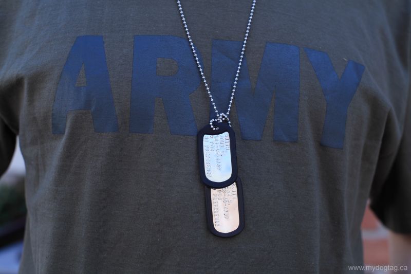dog tags army. Mil-Spec Shiny Dogtag On ARMY