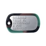US Army Dog Tag with Camoflauge Silicone Silencer