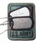 US Army Dog Tags with Army Patch