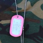 Mil-Spec Shiny Dog Tag set with pink silencers