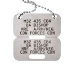 Canadian Armed Forces Dog Tag Set with Chain