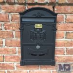 Brass Flushmount Tag on a mailbox ″No Junk Mail″