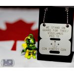 Canadian Forces ID Disc on a dogtag display