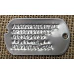 Notched Dog Tag with Debossed letters