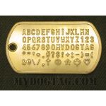 Brass Dog Tag embossed with all available characters