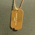 Notched Gold Plated Dog Tag