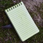 Waterproof Tactical Notebook with water droplets