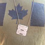 Canadian Forces ID Disc on Canadian flag TShirt