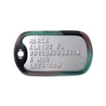 US Navy Dog Tag with Camoflauge Silicone Silencer
