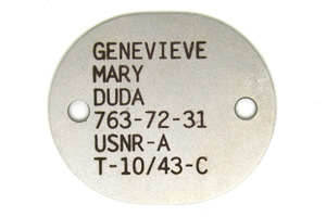Photo of Replica 1943 USNR WAVES Dog Tags Made by MyDogtag.com