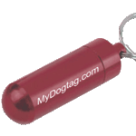 Red Keychain Capsule / Pill Fob