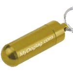Yellow Keychain Capsule / Pill Fob