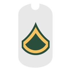Army PFC Rank Tag Sticker