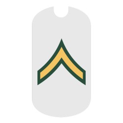 Army PV2 Rank Tag Sticker