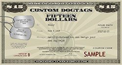 Dogtag Gift Certificate     