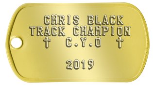 CYO Dog Tags   CHRIS BLACK TRACK CHAMPION   t  C.Y.O  t              2019