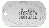 Football Silver Dog Tag