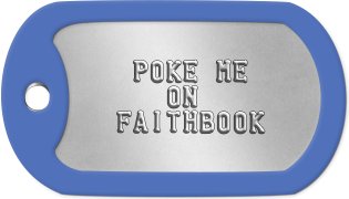 Connected Christian Dog Tags      POKE ME       ON    FAITHBOOK 