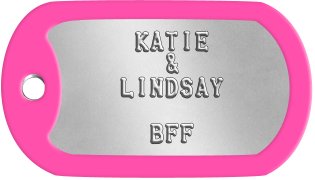 Best Friends Dog Tags      KATIE        &     LINDSAY          BFF