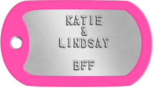Best Friends Dogtags      KATIE        &     LINDSAY          BFF