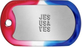 Jesus Saves Dog Tags        JES       USA       VES 