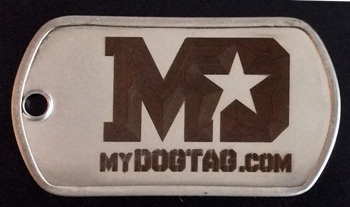 Laser Engraved Mil-Spec Dogtag - Mydogtag.com