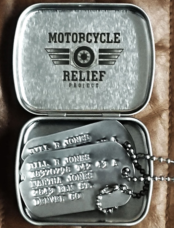 Laser Engraved Tin Box with Dog Tags