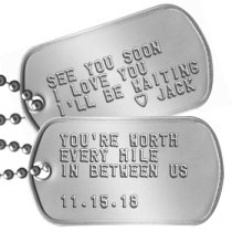 Long Distance Relationship Dog Tags - YOU'RE WORTH EVERY MILE IN BETWEEN US  11.15.18   