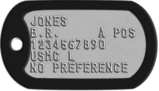 Marine Dog Tags - Regulation Formt Replacements