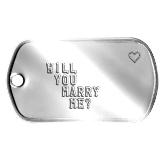 Proposal Dog Tags              ♡   WILL    YOU     MARRY      ME?