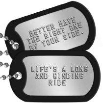 Proposal Dog Tags -  LIFE'S A LONG AND WINDING RIDE    