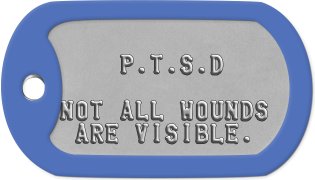 PTSD & White Star Dogtags             P.T.S.D         NOT ALL WOUNDS  ARE VISIBLE.