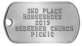 Silver Medal    2ND PLACE   HORSESHOES      2010 REDEEMER CHURCH     PICNIC