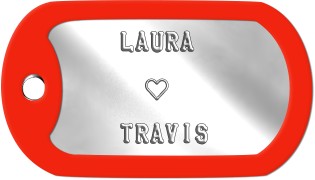 Spouse Dog Tags     LAURA                ♡          TRAVIS