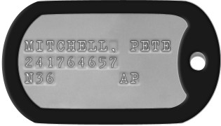 Top Gun Dog Tags  MITCHELL, PETE 241764657 N36      AP 
