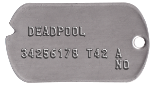 Wade Wilson Classic Dogtag Set   DEADPOOL  34256178 T42 A              NO