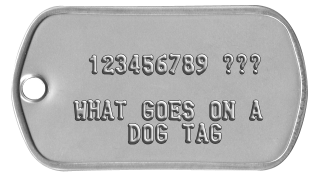 what do the numbers on navy dog tags mean