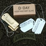 D-Day Dog Tags with WWII Cricket Clicker and Airborne Patch (Instagram)