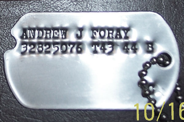 U.S. Army WW2 Dog Tags  WW2 US Medical Research Centre