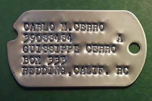 Photo of Replica 1943 US Army Dog Tags Made by MyDogtag.com