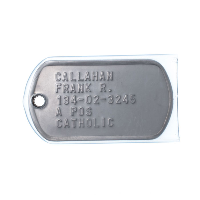 Custom Military Dog Tags, Embossed Text