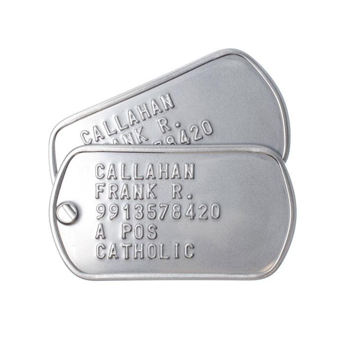 Army Dog Tags Regulation Format Replacement Sets