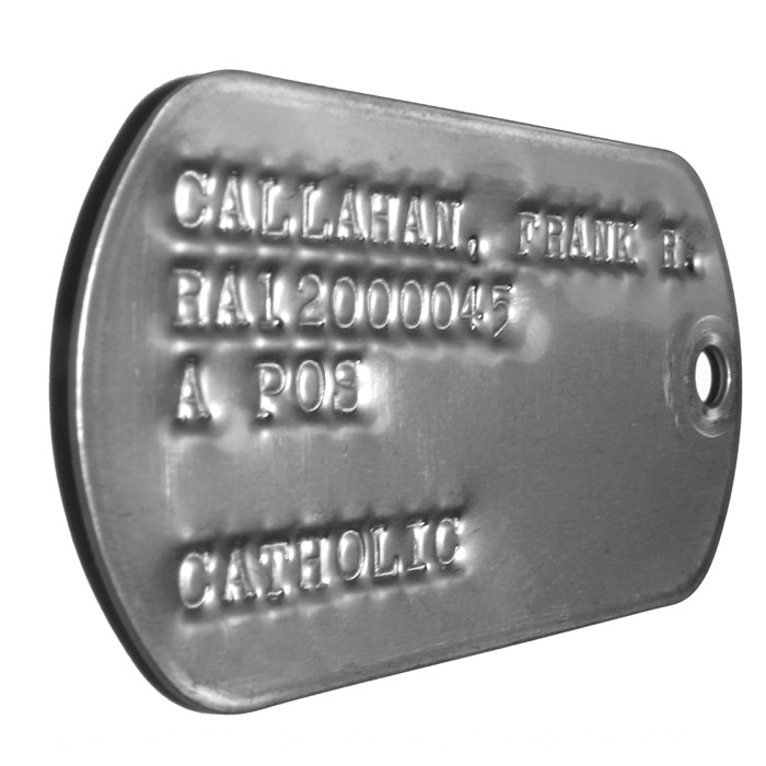 Military Dog Tags No Notch (Vietnam - Current)