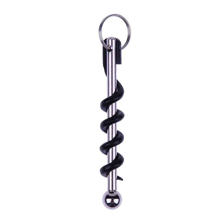  Mini Key Ring Wine Opener, Ultimate Keychain Corkscrew Tool,  Emergency Travel Cork Wine Opener (Black): Home & Kitchen