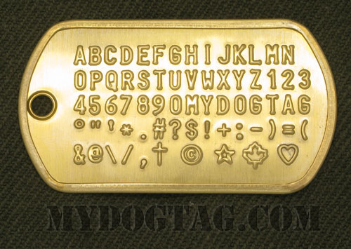 Plated Brass Military Pet ID Tags Small / Chrome