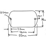 Steel Flushmount Tag dimensions