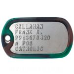 Forest Camo Dog Tag Silencer on US Army Dog Tag